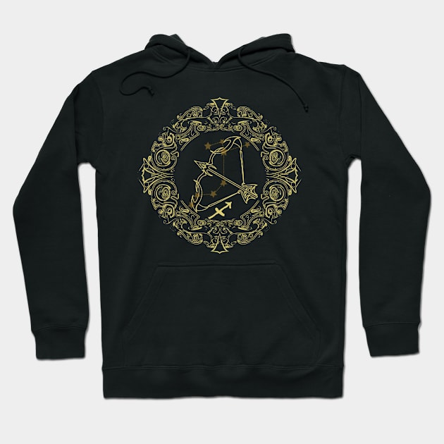 Zodiac Sign Sagittarius Hoodie by Mandra